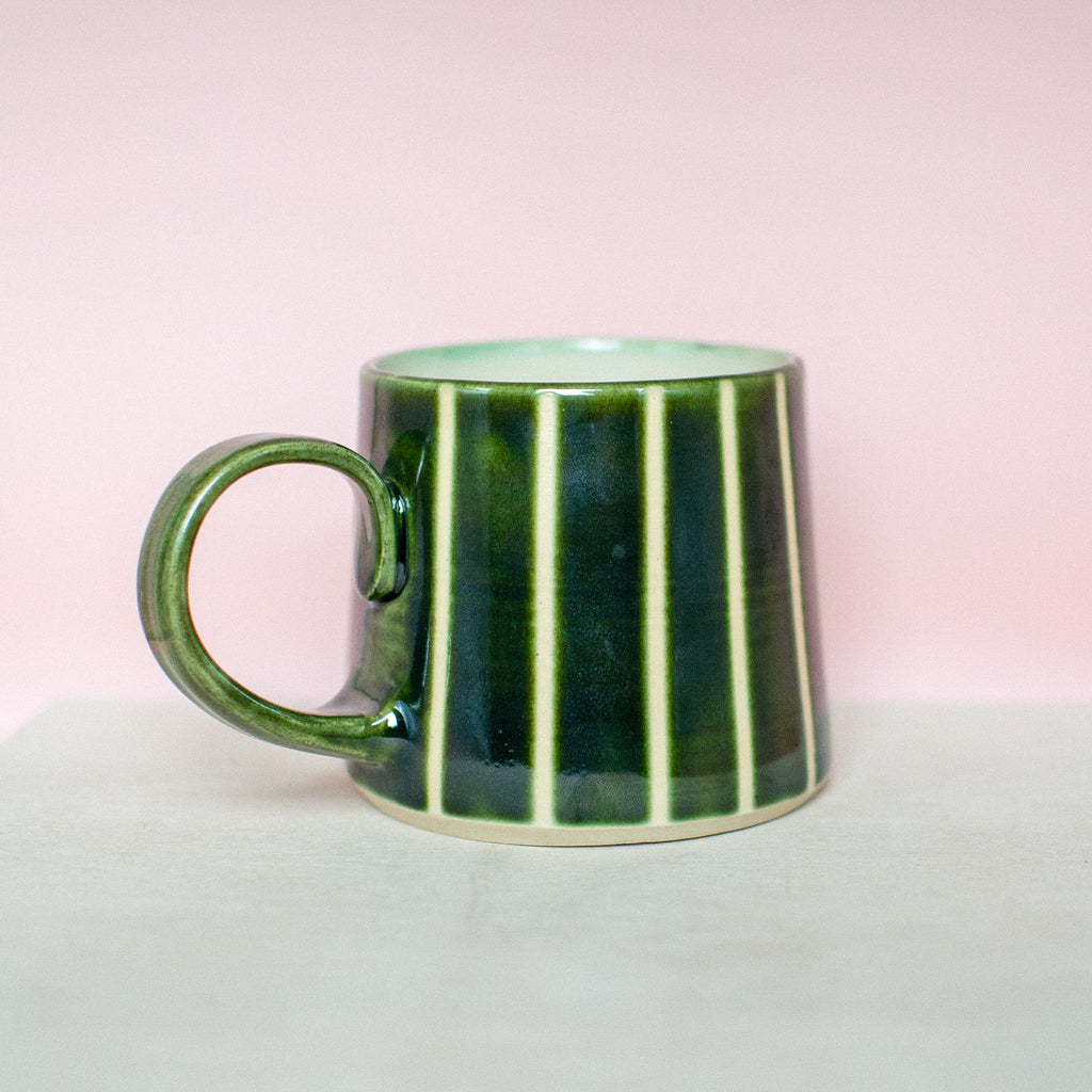 tea mug forest stripes