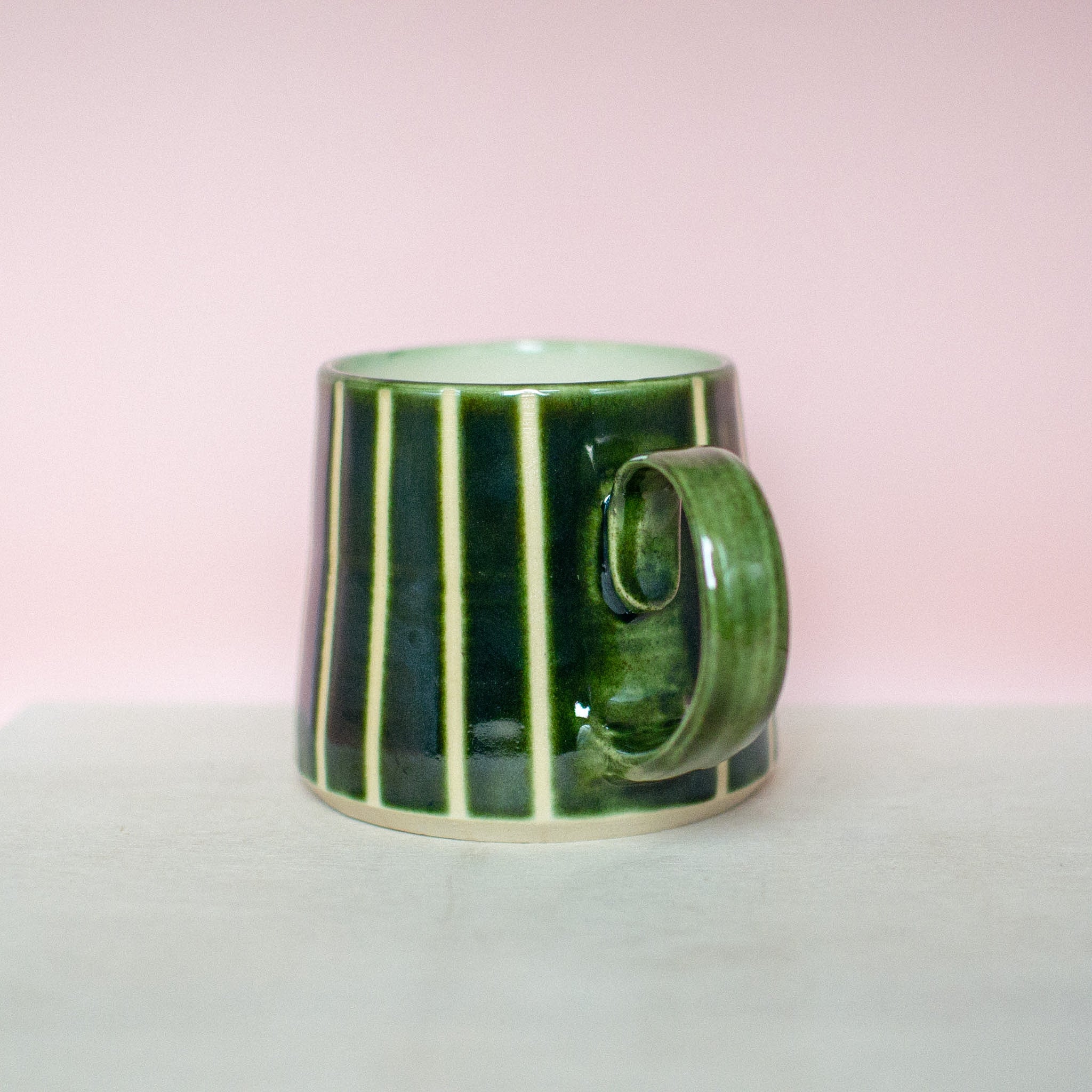 tea mug forest stripes