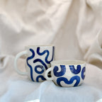 blue pattern classic cup