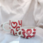 red pattern classic cup