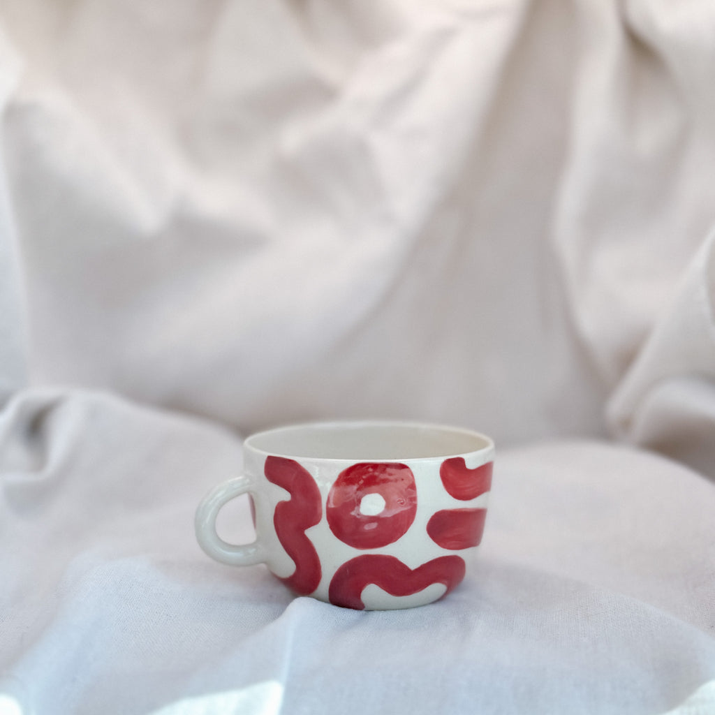 red pattern classic cup