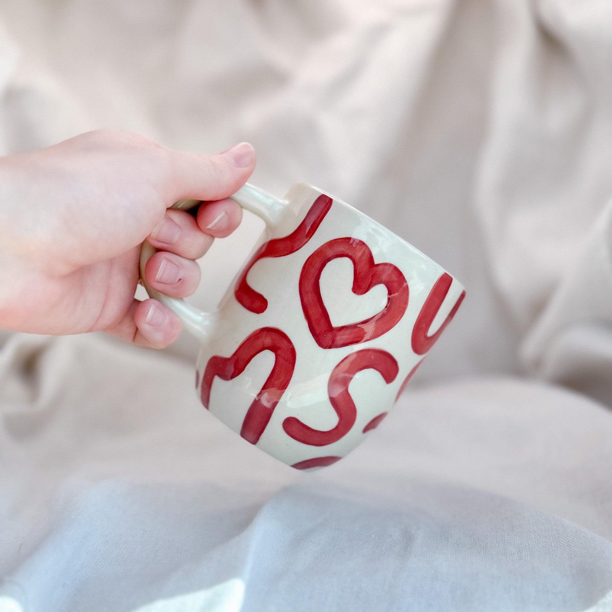 red pattern classic cup