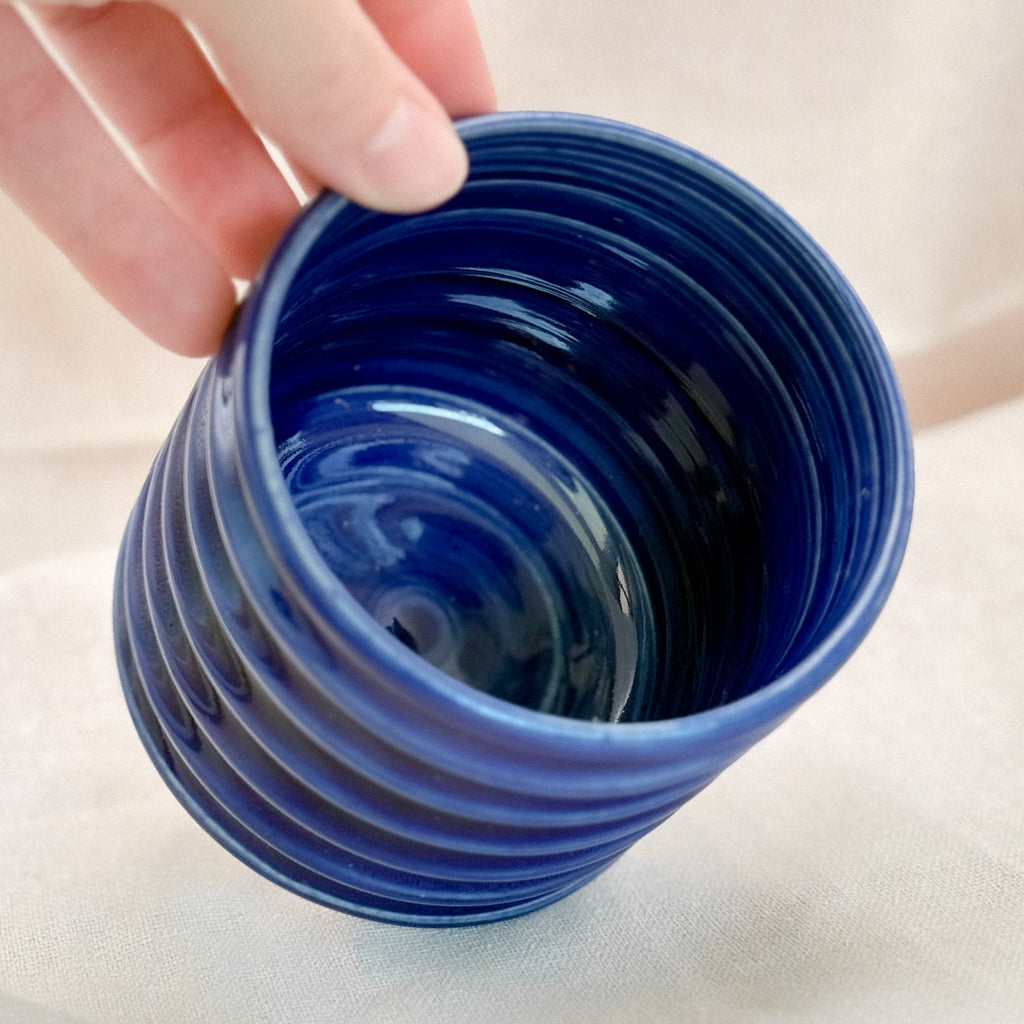cobalt swirly tumbler